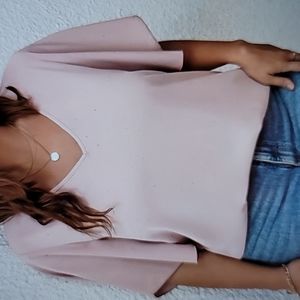 Short Flyaway Sleeve Blouse. NWOT